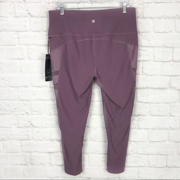 90 Degree by Reflex Mesh Cutout Crop Leggings NWT - Picture 4 of 6